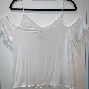 White off the shoulder tshirt